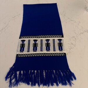 Vintage Knit Ethnic Shawl/Wrap w/Fringe